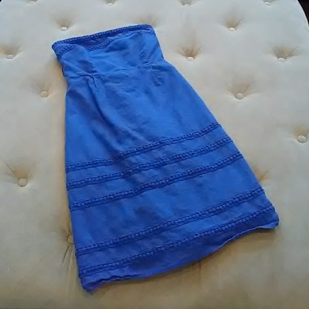 Blue Old Navy strapless summer dress
